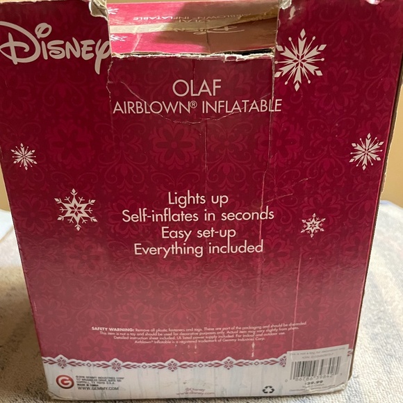 Gemmy Frozen Olaf Air Blown Inflatable Christmas Yard Decor LED Lighted 4 Ft - Picture 7 of 8